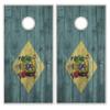 State Flag Distressed Wood Design Solid Wood Regulation Cornhole Set 4 Feet x 2 Feet Includes Set of 8 Bags and Carrying Case with Optional LED Lights and Lamination (Delaware) view 2
