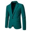 Men's Solid Color Velvet Blazer Casual Notch Lapel Slim Fit Suit Jacket Sport Coats for Wedding Dinner Party (Green,Large) view 1