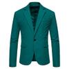 Men's Solid Color Velvet Blazer Casual Notch Lapel Slim Fit Suit Jacket Sport Coats for Wedding Dinner Party (Green,Large) view 2