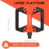 BUCKLOS Mountain Bike MTB Flat Wide Platform Pedals - Bicycle Large Nylon Road BikeNon-Slip Pedal for Ebike/Gravel/Hybrid/Folding Bike 9/16" view 4
