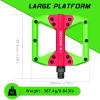 BUCKLOS Mountain Bike MTB Flat Platform Pedals - Nylon Wide Road Bike Pedal - Bicycle Large Non-Slip Pedals for Ebike/Gravel/Hybrid/Folding Bike 9/16" view 4