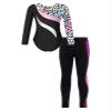 Moily Kids Girls Gymnastics Dance Workout Outfits 2 Piece Long Sleeve Leotard with Leggings Full Body Unitard G#Leopard22 12 Years view 2
