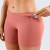 CRZ YOGA Women's Naked Feeling Biker Shorts - 6 Inches High Waist Yoga Workout Running Gym Spandex Briar Rose Small view 2