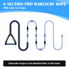 SETYPARY 25ft Wakesurf Rope and Handle, Floating Wake Surf Tow Rope, Removeable 6 Section (Blue & White) view 4
