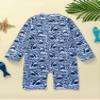 Toddler Baby Boys Long Sleeve Swimsuit UPF 50+ Sun Protection One Piece Zipper Bathing Suit (Blue Black Shark, 2-3 Years) view 4