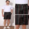 Lars Amadeus Dark Black Striped Dress Shorts for Men's Regular Fit Lightweight Business Chino Short Pants 28 view 4