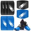Jecery 10 Pieces Soccer Cleat Lace Cover Soccer Shoe Band Youth Adult Protector Elastic Shoe Laces Rubber Covers(Adult Size,Black Blue) view 1