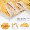 Molans 3Pcs Floral Head Scarf, Chiffon Hair Bandanas Kerchief, Vintage Boho Hair Scarf for Women Girls view 3