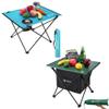 VILLEY Folding Camping Table, Portable Camping Table with 2 Cup Holders & Carry Bag view 1