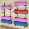 VimrOd Yoga Mat Storage 6 Sectional Wall Mount Yoga Mat Holder, Heavy Duty Foam Rollers Home Gym Storage Rack, Metal Commercial Sport Accessories Display Shelf view 2