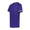 Augusta Sportswear Boy's Cutter+ Henley Jersey Purple/White S