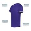 Augusta Sportswear Boy's Cutter+ Henley Jersey Purple/White S view 4
