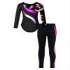 Moily Kids Girls Gymnastics Dance Workout Outfits 2 Piece Long Sleeve Leotard with Leggings Full Body Unitard G#Black25 8 Years view 2