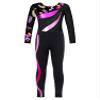 Moily Kids Girls Gymnastics Dance Workout Outfits 2 Piece Long Sleeve Leotard with Leggings Full Body Unitard G#Black25 8 Years view 3