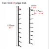 VimrOd Yoga Mat Storage Black Metal Wall Mount Yoga Mat Racks for Hanging Resistance Bands, Exercise Mats Display Shelf, Foam Roller/Yoga Mat Storage Rack, Gym Decor view 3
