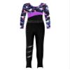 Moily Kids Girls Gymnastics Dance Workout Outfits 2 Piece Long Sleeve Leotard with Leggings Full Body Unitard F#Purple19 10 Years view 3