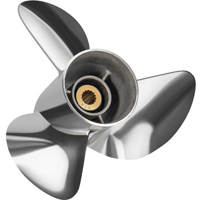 VIF Jason Marine OEM Upgrade Stainless Steel Boat Propeller Compatible with Yamaha 150hp 175hp 200hp 220hp 225hp 250hp F150 F175 F200 F225 Outboard Engines,15 Spline Tooth (Right-Hand, 15 x 21)