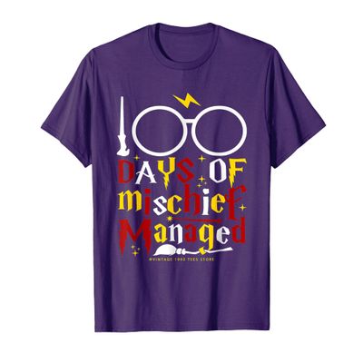 100 Days Of Mischief Managed Teacher Kid 100th Day Of School T-Shirt