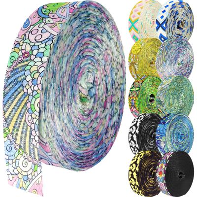Grosun 1.5 inch Patterned Nylon Webbing Belt Webbing Straps Purse Straps Backpack Straps Nylon Belt for Seatbelt, Bags, Backpacks, Luggage (N, 10 Yards)