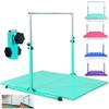 MARFULA Gymnastic Bar with Mat for Kids Gymnastic Kip Bar with Mat Horizontal Bar Teal Bar Gymnastic Training Equipment for Kids 3-15 Years Home and Club Use view 1
