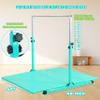 MARFULA Gymnastic Bar with Mat for Kids Gymnastic Kip Bar with Mat Horizontal Bar Teal Bar Gymnastic Training Equipment for Kids 3-15 Years Home and Club Use view 3