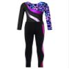 Moily Kids Girls Gymnastics Dance Workout Outfits 2 Piece Long Sleeve Leotard with Leggings Full Body Unitard G#Starry26 8 Years view 4