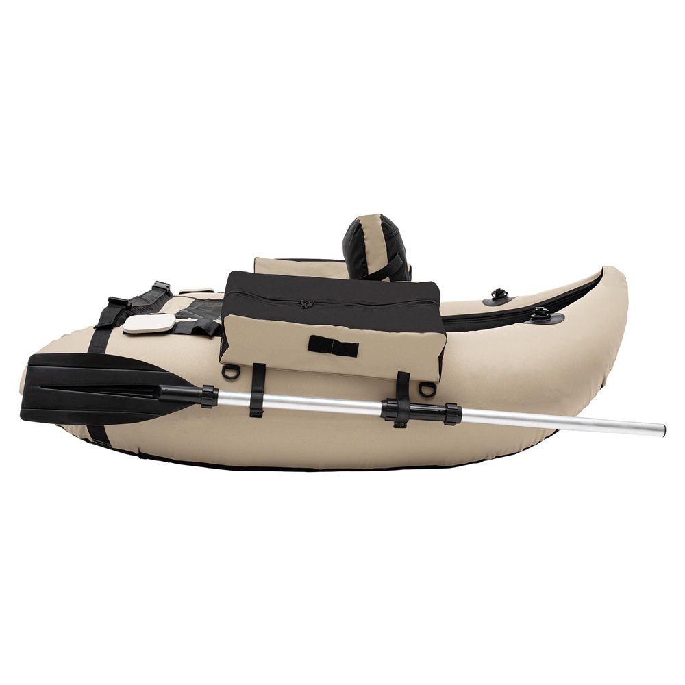 Modern 136 * 105cm Fishing Boat Outdoor Fishing Boat Inflatable Fishing Boat for Fishing, Rafting, Exploring. (Khaki)
