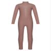Aislor Kids Girls Full Body Unitard Rhinestones Mesh Splice Skating Jumpsuit Long Sleeve Gymnastics Dance Bodysuit Dusty Pink 8 Years view 3