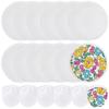 BAOZOON 12 Pcs White Foldable Flying Disc Fans with Bag Sublimation Folding Fans Double Sided Blank DIY Handheld Fabric Fan for Fun Party Favors Summer Outdoor Activity(White Edge) view 1