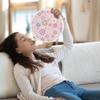 BAOZOON 12 Pcs White Foldable Flying Disc Fans with Bag Sublimation Folding Fans Double Sided Blank DIY Handheld Fabric Fan for Fun Party Favors Summer Outdoor Activity(White Edge) view 4