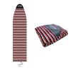 UPSURF 5'11"/6'1"/6'4"Surfnoard Sock Cover-Long board Sock Cover Light Protective Bag for Your Surf Board (Black+White+Red, 5'11") view 1