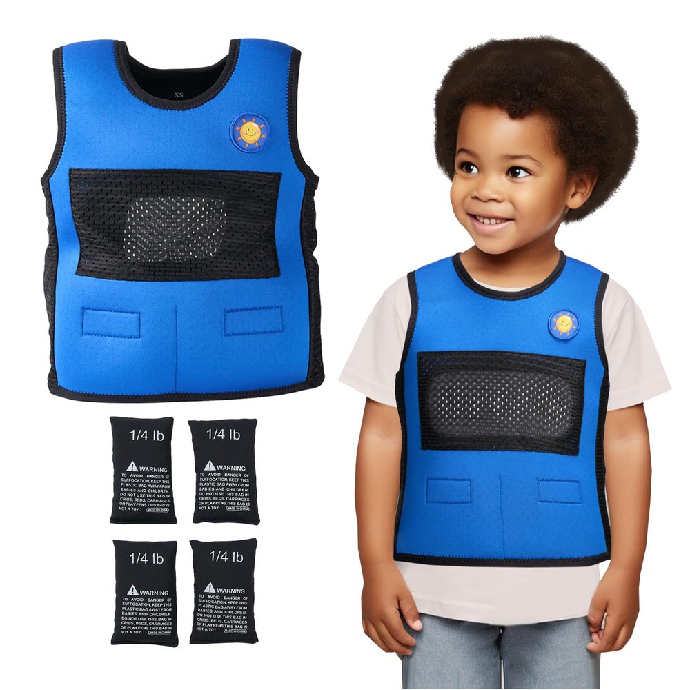 TOPARCHERY Weighted Vest with Sensory Needs - Compression Vest for Sensory Overload Includes Removable WeightsX-small
