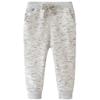 ACESTAR Toddler Boys Cotton Jogger Pants, Little Boys Drawstring Elastic Waist Sweatpants Kids Active Pants with Pocket 2 Pack Beige and White with Spot,6T view 4