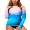 Women's UV Rash Guard Long Sleeve UPF 50 Swimming Shirts Full Sleeve Surfing Beach Top XXL view 3