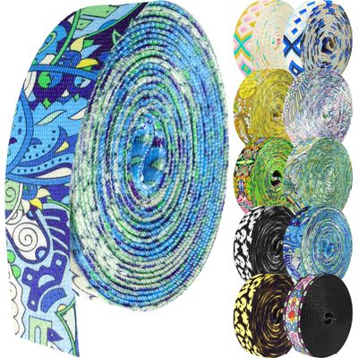 Grosun 1.5 inch Patterned Nylon Webbing Belt Webbing Straps Purse Straps Backpack Straps Nylon Belt for Seatbelt, Bags, Luggage (L, 10 Yards)