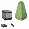 2 in 1 Portable Toilet Kit, Bedpan, Privacy Toilet with Pop Up Privacy Tent, Outdoor Emergency Folding Toilet for RV, Camping, Travel (Grizzle) view 1