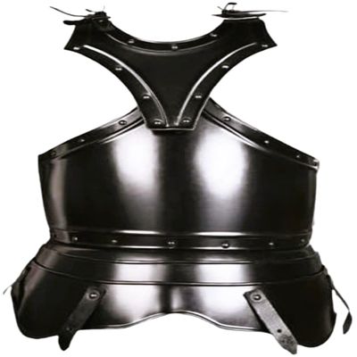 Medieval Steel Blackened Georg Breastplate with Gorget Knight Armor Warrior Body Breastplate Halloween Costume