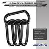 AUTMATCH Carabiner Clips, 3" Carbon Steel Spring Snap Hook Caribeener Clips Buckle Pack Grade Heavy Duty Carabiners Quick Link for Camping, Fishing, Hiking, Traveling, Platy Black, 4 Pack view 3