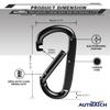AUTMATCH Carabiner Clips, 3" Carbon Steel Spring Snap Hook Caribeener Clips Buckle Pack Grade Heavy Duty Carabiners Quick Link for Camping, Fishing, Hiking, Traveling, Platy Black, 4 Pack view 4