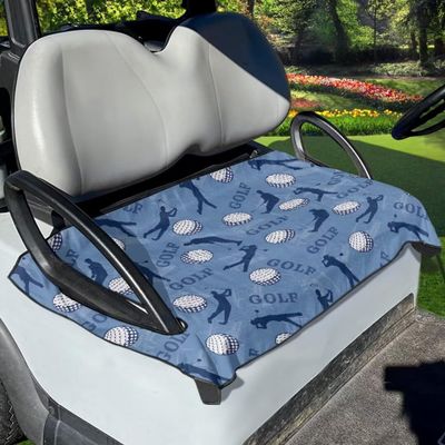 FUIALDOLG Golf Cart Seat Cover, Blue, Polyester, Universal Fit, Golf Cart