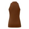 FQZWONG Ribbed Tank Tops for Women, Womens Summer Clothes 2025 Plus Size Sexy Solid Sleeveless Cami Shirts Sexy Ladies Zipper V Neck Blouses Blusas De Mujer De Moda En (Brown,4XL) view 4