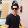 FEISEDY Polarized Aviator Sunglasses Men Women Oversized Round Steampunk Sunglasses Side Shield Goggles B0095 view 3