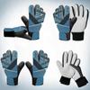 Jalunth Soccer Goalkeeper Goalie Gloves Kids Youth Goal Keeper Field Player Glove Boys Girls Ages 7-8 Years Old Anti-Slip Latex Palm Soft Pu Hand Back Gray Black Size 6 view 2