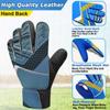 Jalunth Soccer Goalkeeper Goalie Gloves Kids Youth Goal Keeper Field Player Glove Boys Girls Ages 7-8 Years Old Anti-Slip Latex Palm Soft Pu Hand Back Gray Black Size 6 view 3