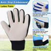 Jalunth Soccer Goalkeeper Goalie Gloves Kids Youth Goal Keeper Field Player Glove Boys Girls Ages 7-8 Years Old Anti-Slip Latex Palm Soft Pu Hand Back Gray Black Size 6 view 4