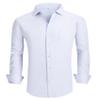 Alex Vando Mens Rayon Dress Shirts Wrinkle Free Regular Fit Stretch Button Down Shirt,Blue/White,M view 1