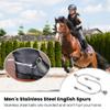 flexman 2Pcs Adult Cowboy Spurs, Stainless Steel English Horse Spurs with Roller Ball for Equestrian Boots Rider Horsemanship Lovers, Unisex Equestrian Gear Accessories view 2