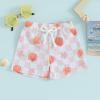 Toddler Baby Boy Girl Swimsuit Infant Swim Trunks Beachwear Kids Bathing Suit Elastic Waist Swimming Shorts Swimwear (Pink Checkerboard Seashell, 2-3 Years) view 2