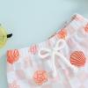 Toddler Baby Boy Girl Swimsuit Infant Swim Trunks Beachwear Kids Bathing Suit Elastic Waist Swimming Shorts Swimwear (Pink Checkerboard Seashell, 2-3 Years) view 4