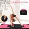 Goplus Folding Gymnastics Mat, 10 x 4 x 2 Thick Tumbling Mats with PU Leather, Hook & Loop Fasteners, Portable Handles, 4-Panel Exercise Mat for Home Gym Workouts, Yoga (Black+Rose) view 3